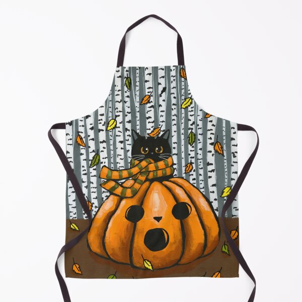 Item preview, Autumn Pumpkin Black Cat designed and sold by KilkennyCat Art.