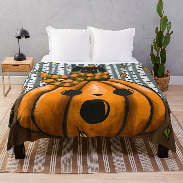 Item preview, Autumn Pumpkin Black Cat designed and sold by KilkennyCat Art.