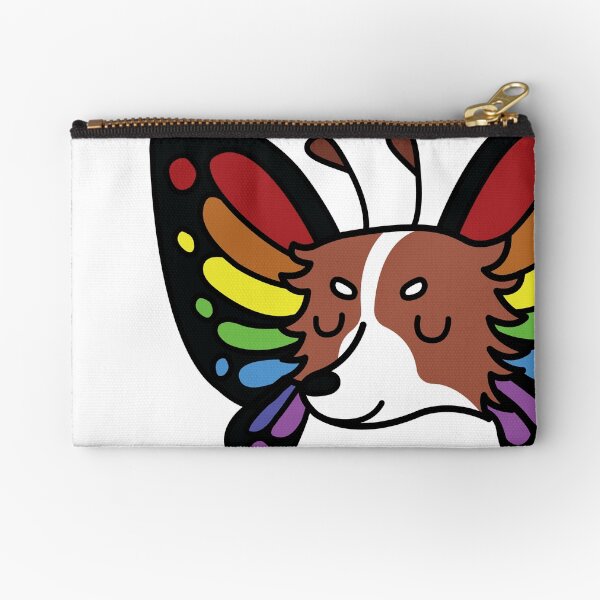 Rainbow Butterfly Papillon Zipper Pouch