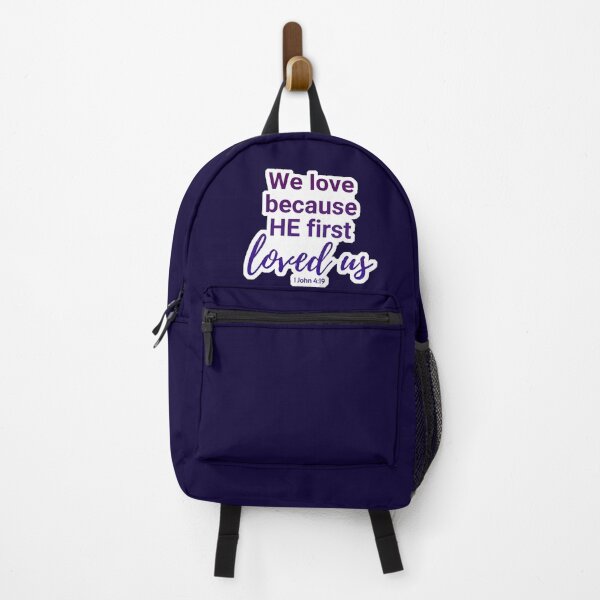 Item preview, 1John 4:19 We love because he first loved us (Purple Gradient) designed and sold by rainbowsinks.