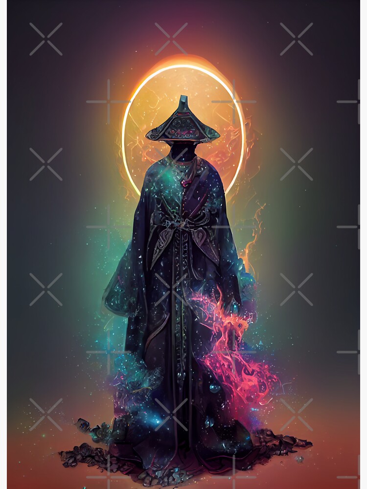 "Cosmic mage, remastered, AI generated artwork" Sticker for Sale by ...