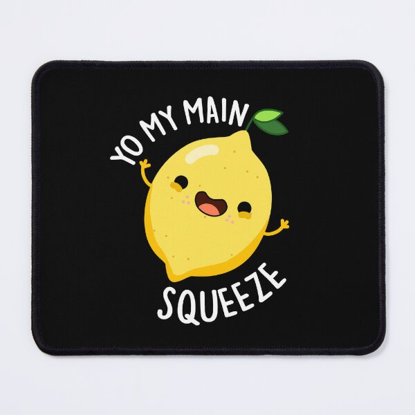 Item preview, Yo My Main Squeeze Funny Lemon Puns (Dark BG) designed and sold by punnybone.