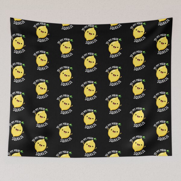 Item preview, Yo My Main Squeeze Funny Lemon Puns (Dark BG) designed and sold by punnybone.