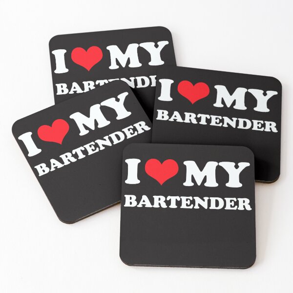 Item preview, I Love My Bartender, I Heart My Bartender designed and sold by genevamag.