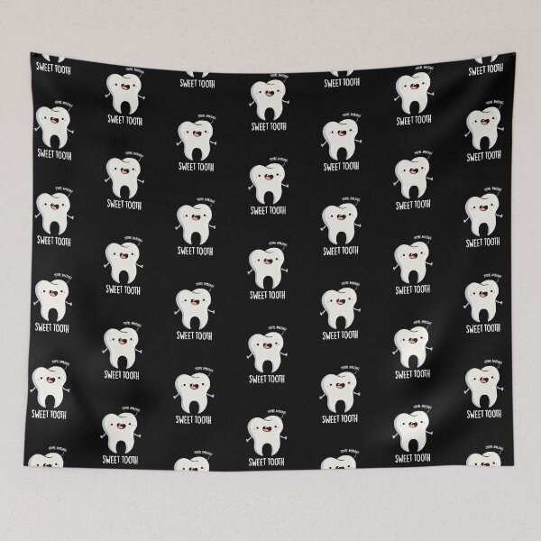 Item preview, Sweet Tooth Funny Dental Puns (Dark BG) designed and sold by punnybone.