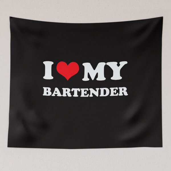 Item preview, I Love My Bartender, I Heart My Bartender designed and sold by genevamag.