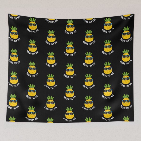 Item preview, Pining For You Funny Pineapple Puns (Dark BG) designed and sold by punnybone.