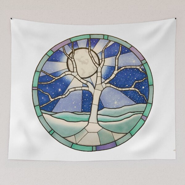 Item preview, Colored Moon Tree designed and sold by WhiteFoxAD.