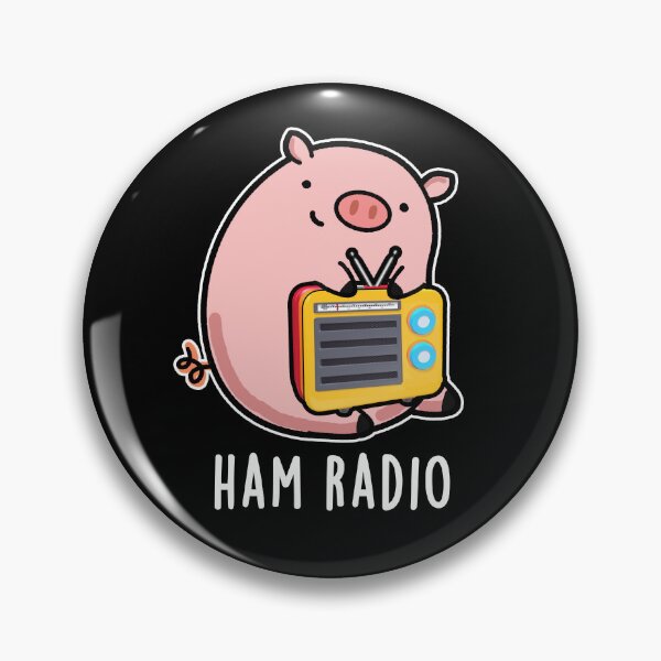 Item preview, Ham Radio Funny Pig Puns (Dark BG) designed and sold by punnybone.