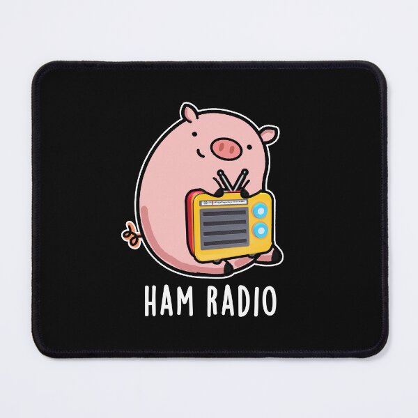 Item preview, Ham Radio Funny Pig Puns (Dark BG) designed and sold by punnybone.