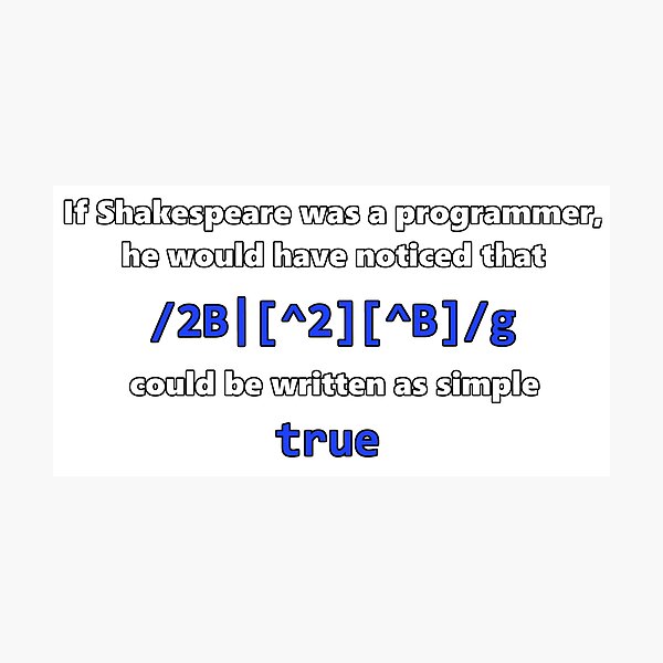 Artikel-Vorschau von If Shakespeare was a programmer | Nerd Shirt, Geek, Lyrics, designt und verkauft von 40667ers.