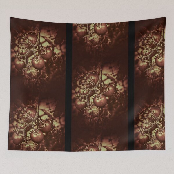 Item preview, Sepia Cherry Tomato Plant Photography Design designed and sold by EarthArtDesigns.