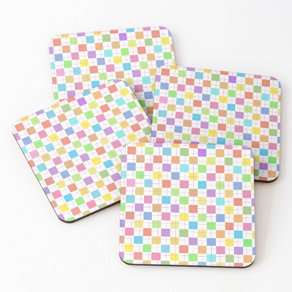 Item preview, Checkered colorful pattern pink designed and sold by FunPunStickers.