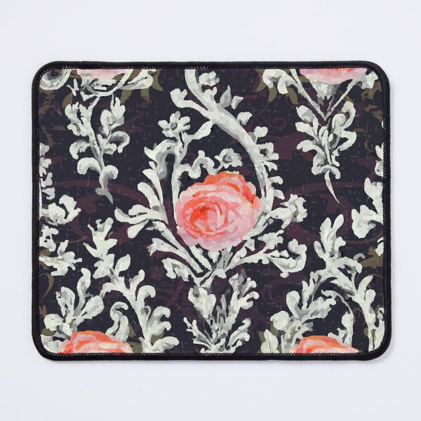 Item preview, Victorian Rose Damask with Scrolls designed and sold by Michelebuttons.