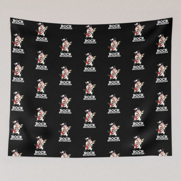 Item preview, Rock Moosician Funny Cow Puns (Dark BG) designed and sold by punnybone.
