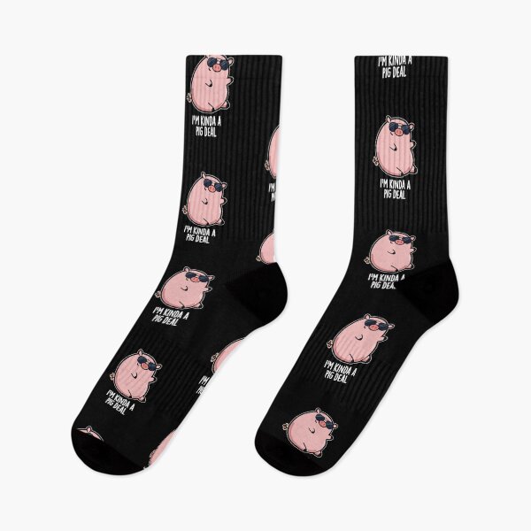 Item preview, I'm Kinda A Pig Deal Funny Pig Puns (Dark BG) designed and sold by punnybone.