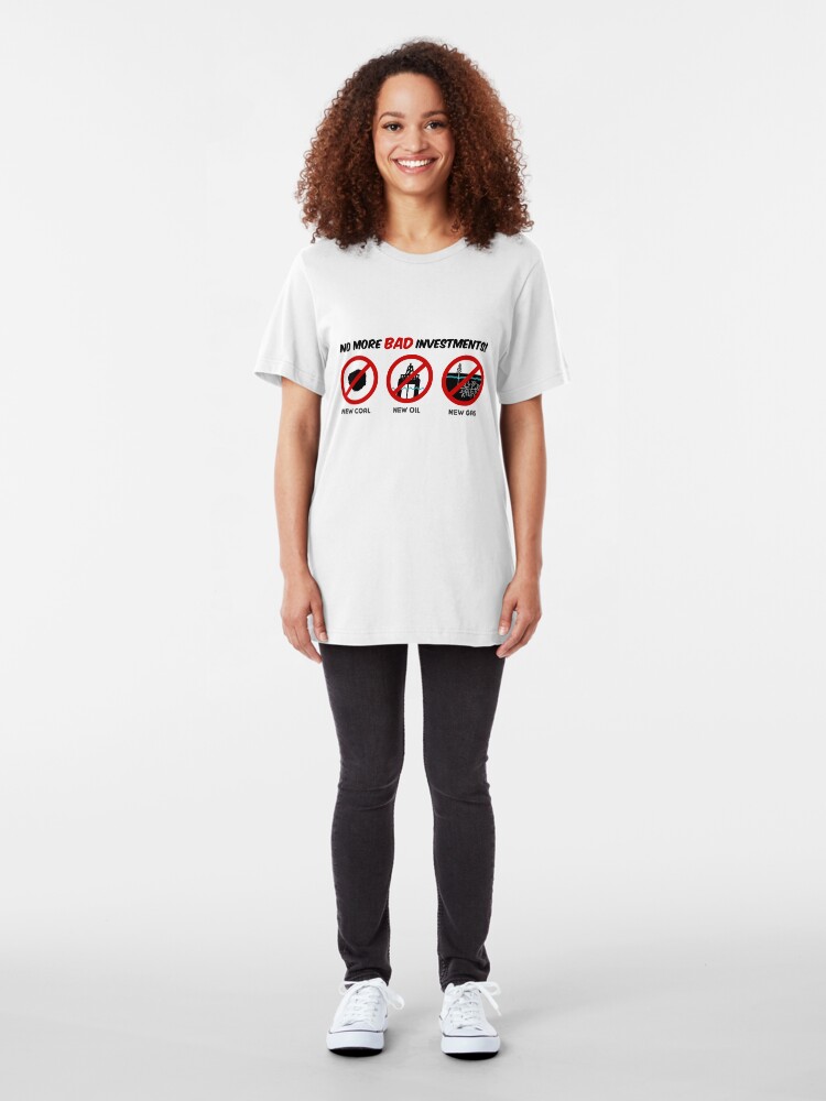 Alternate view of No more bad investments Slim Fit T-Shirt