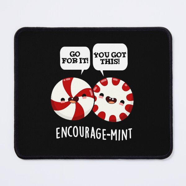 Item preview, Encourage-mint Funny Candy Puns (Dark BG) designed and sold by punnybone.