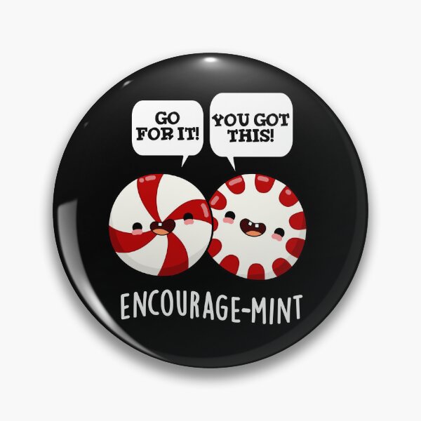Item preview, Encourage-mint Funny Candy Puns (Dark BG) designed and sold by punnybone.