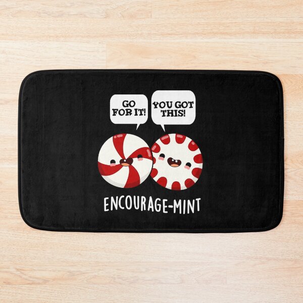 Item preview, Encourage-mint Funny Candy Puns (Dark BG) designed and sold by punnybone.