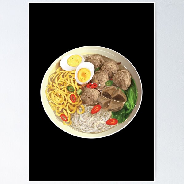 Item preview, Indonesian Bakso - Meatball Noodle Soup designed and sold by Alicia Chee.