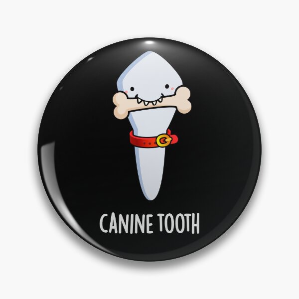 Item preview, Canine Tooth Funny Dental Puns (Dark BG) designed and sold by punnybone.