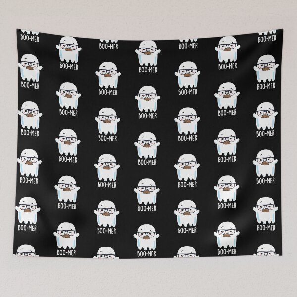 Item preview, Boo-mer Funny Middle Aged Ghost Puns (Dark BG) designed and sold by punnybone.