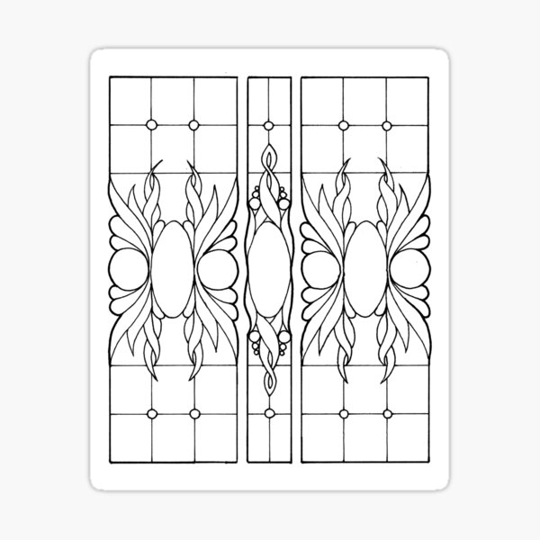 Color your Stained Glass Labels Sticker