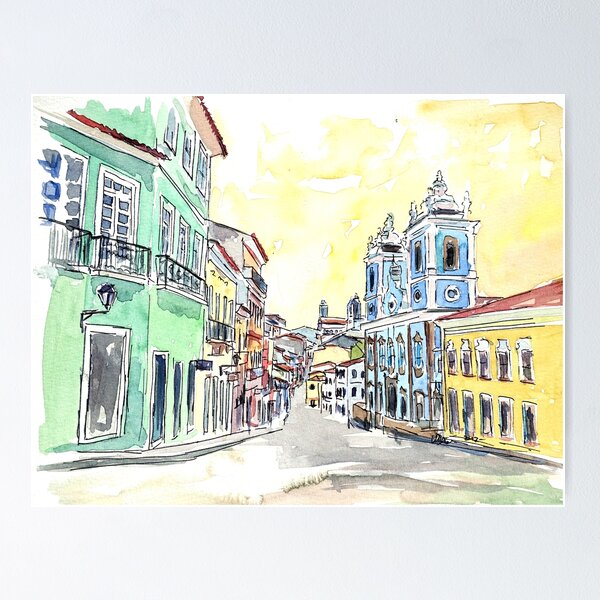 Item preview, San Salvador de Bahia - Brazil Colonial Old Town designed and sold by artshop77.