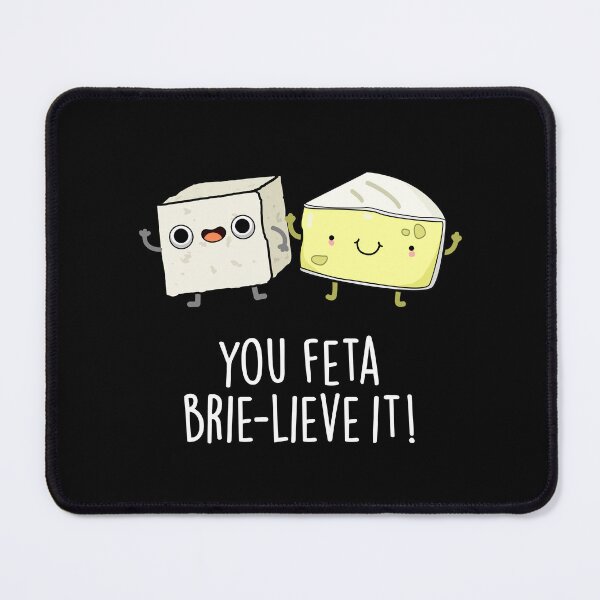 Item preview, You Feta Brie-lieve It Funny Cheese Puns (Dark BG) designed and sold by punnybone.