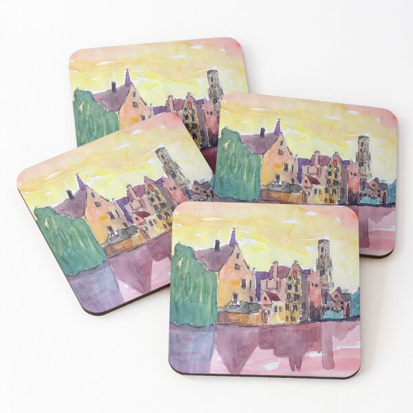 Item preview, Enlightened old town of Bruges in West Flanders Belgium designed and sold by artshop77.