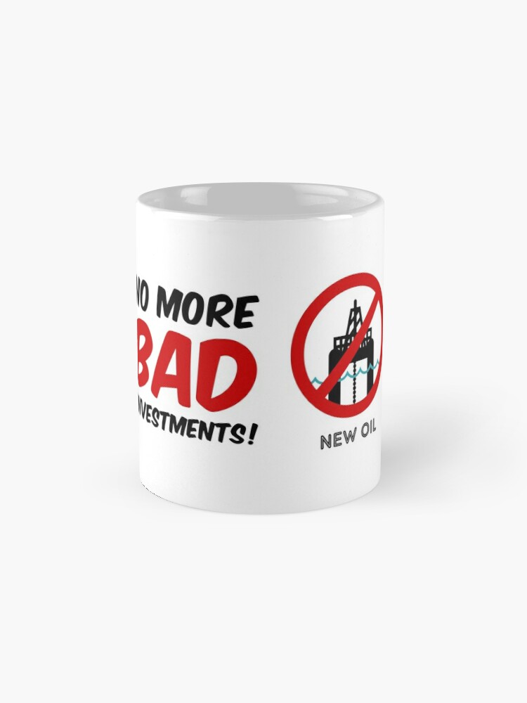 Alternate view of No more bad investments mug Mug