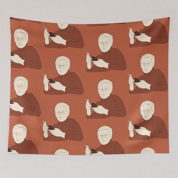 Item preview, Young Dieter Rams drawing in autumn colors designed and sold by Rosadraws.