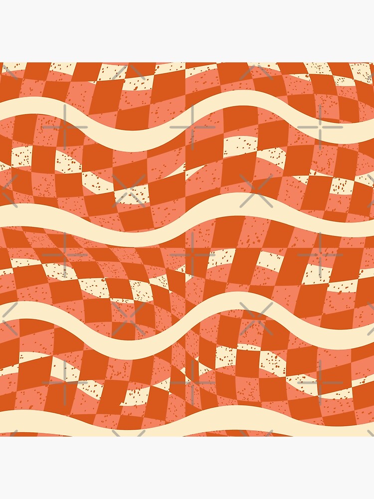 Thumbnail 3 of 3, Throw Pillow, Candy Cane - Wavy Lines and Checkerboard designed and sold by DeafAngel1080.