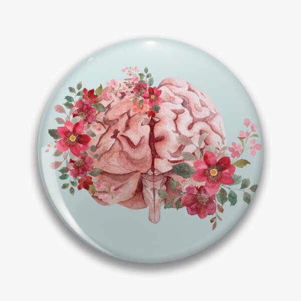 Item preview, Human brain with colorful flowers  designed and sold by Preslava Genova.