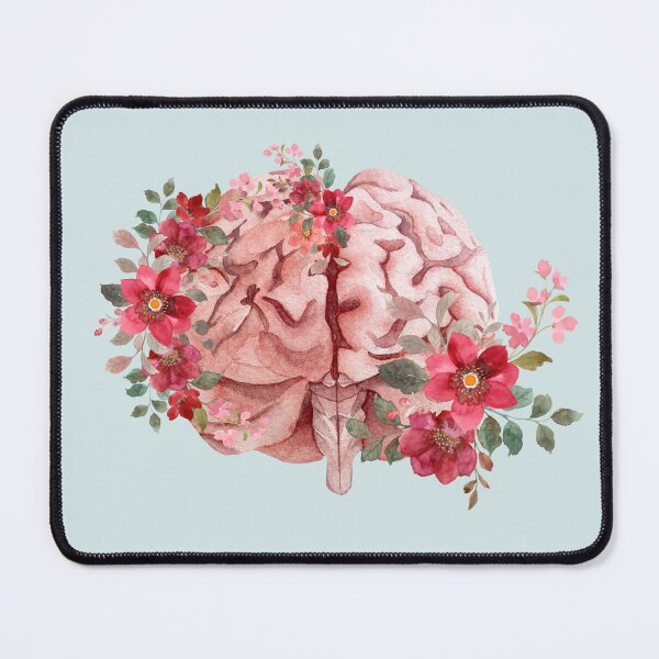 Item preview, Human brain with colorful flowers  designed and sold by Preslava Genova.