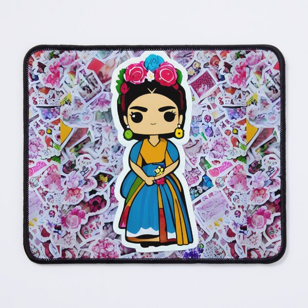 Item preview, Frida Kahlo with Kawaii Roses designed and sold by GOLDENLIONPERU.