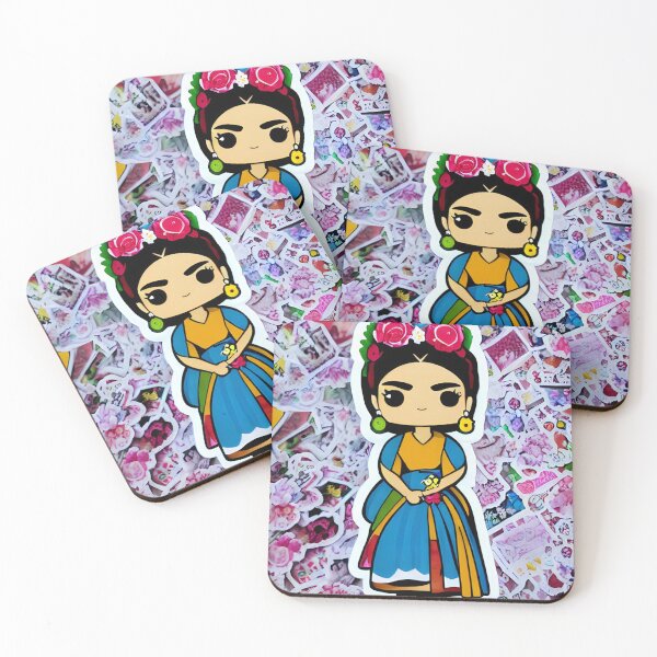 Item preview, Frida Kahlo with Kawaii Roses designed and sold by GOLDENLIONPERU.