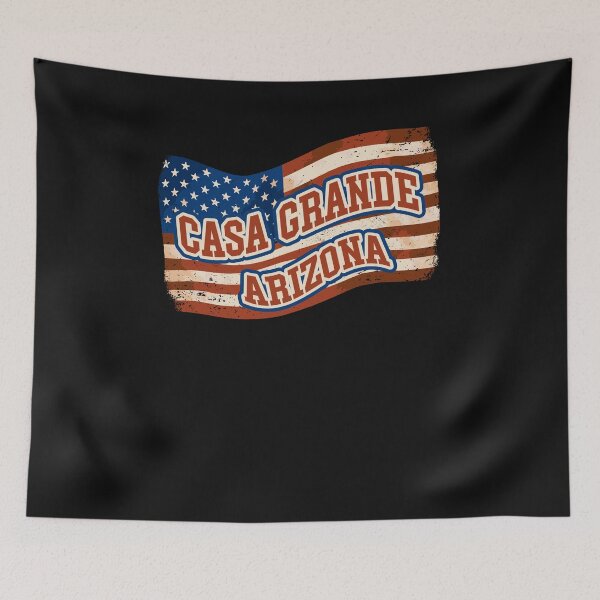Item preview, Casa Grande City Arizona Vintage American Flag designed and sold by TheBlueHeaven.