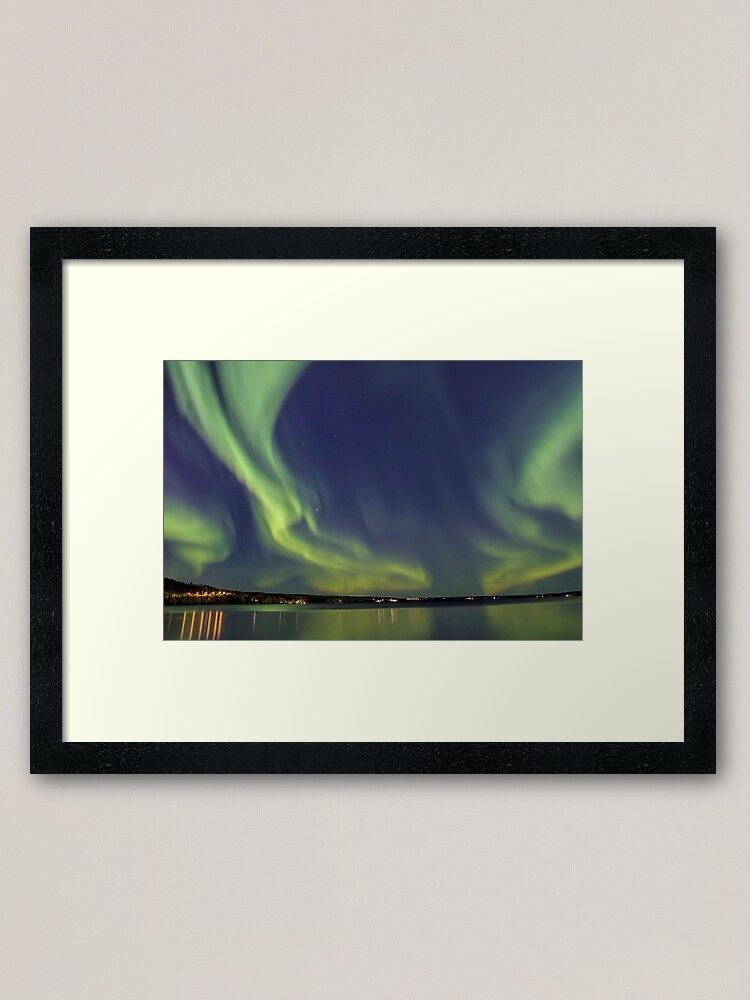 "Northern Light in north Scandinavia" Framed Art Print by ibphotos