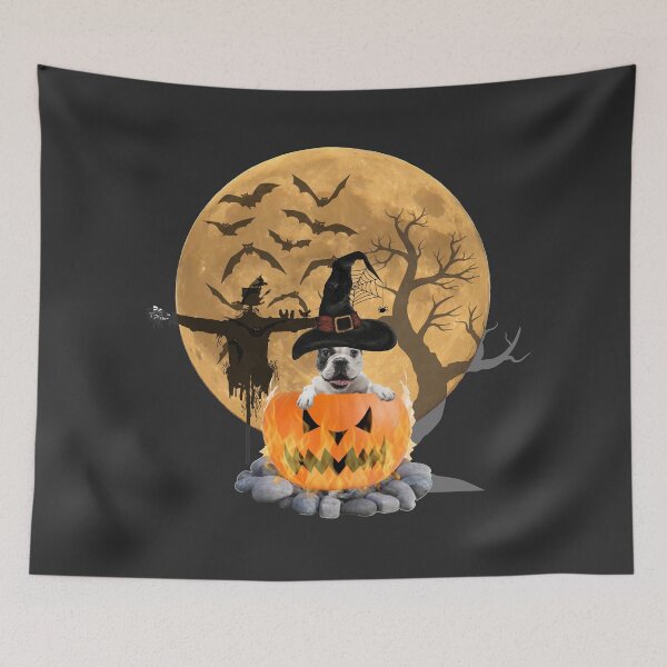 Item preview, dog witch inside pumpkin designed and sold by leong732.