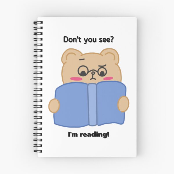 Item preview, Don't  you see? I'm reading! The teddy bear is reading.  Reading funny Quotes designed and sold by Apkdesigner.