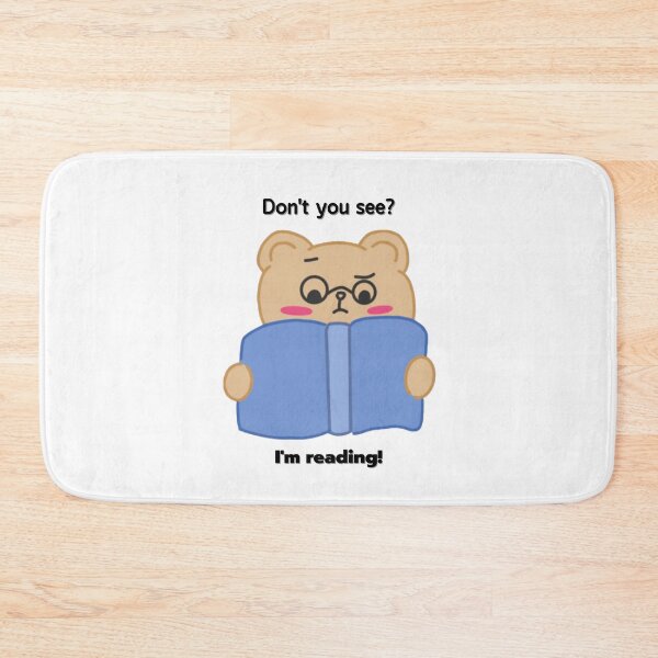 Item preview, Don't  you see? I'm reading! The teddy bear is reading.  Reading funny Quotes designed and sold by Apkdesigner.