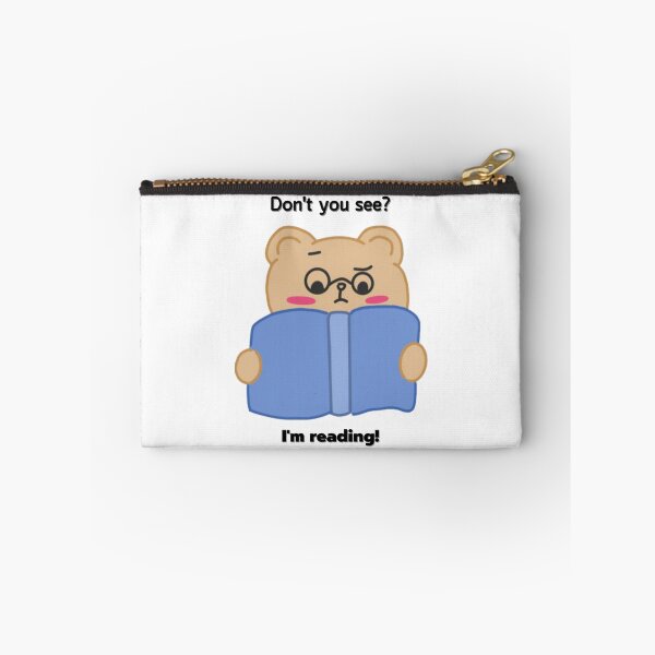 Item preview, Don't  you see? I'm reading! The teddy bear is reading.  Reading funny Quotes designed and sold by Apkdesigner.