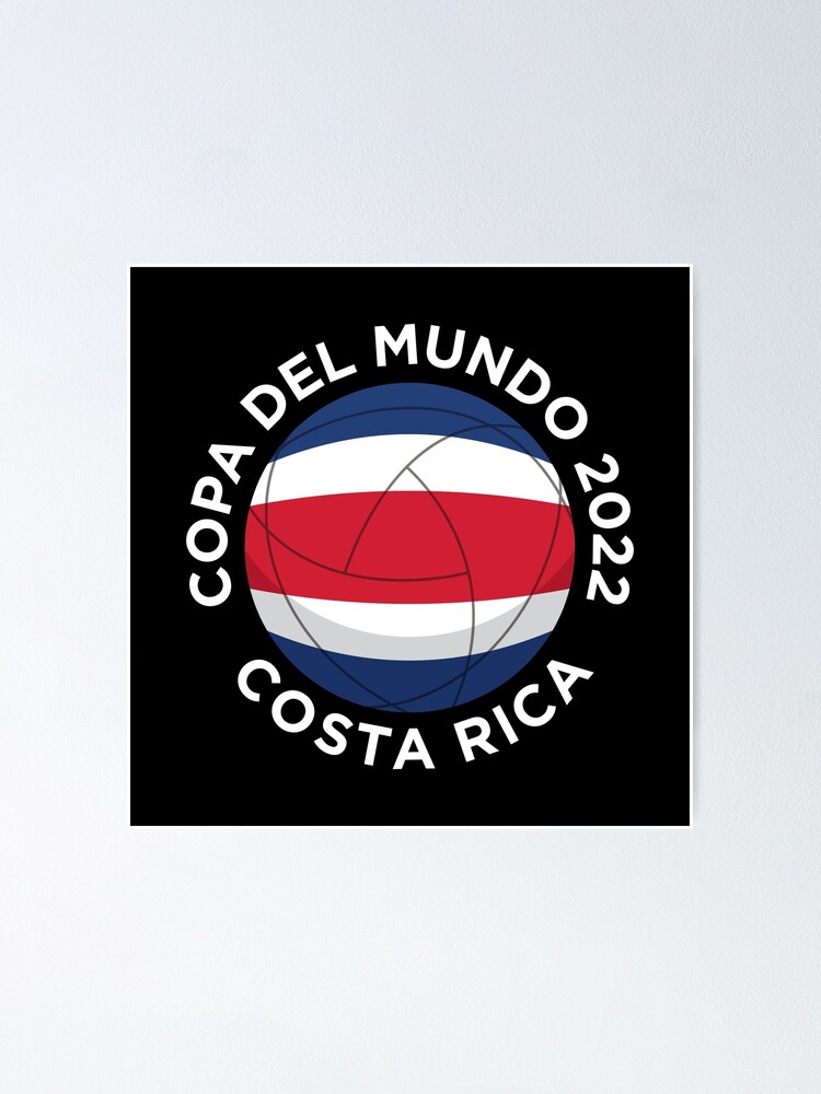 Copa Del Mundo 2022 Fútbol - Costa Rica Bandera (White Text