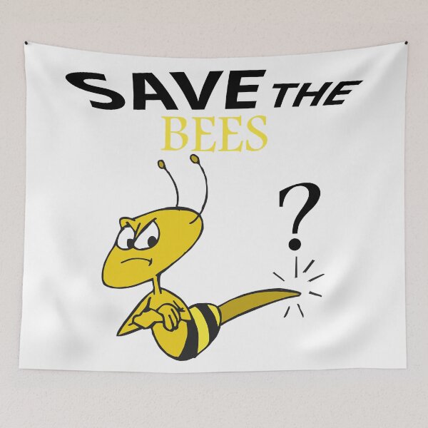 Item preview, Save the bees shits, save the bees phone cases, save the bees hats, save the bees shower curtain, save the bees backpack  designed and sold by Poussyarts.