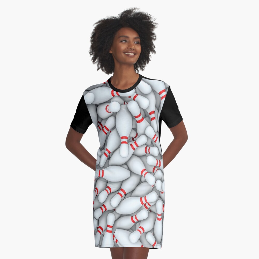 Bowling pins Graphic T-Shirt Dress