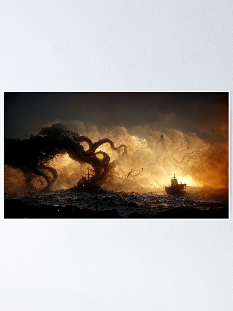 HD wallpaper: Fantasy, Gods, Artistic, Blue, Hydra, Ocean, Sea