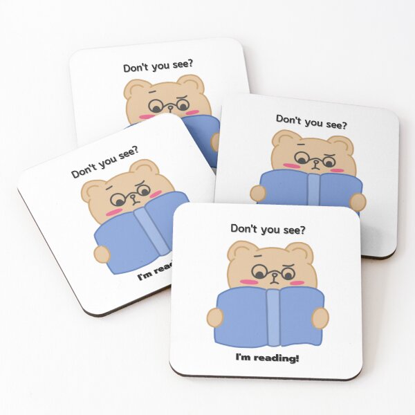 Item preview, Don't  you see? I'm reading! The teddy bear is reading.  Reading funny Quotes designed and sold by Apkdesigner.