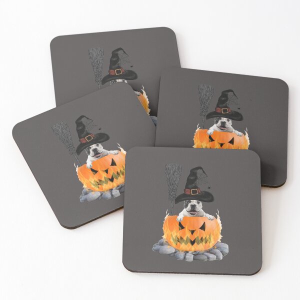 Item preview, dog witch inside pumpkin designed and sold by leong732.